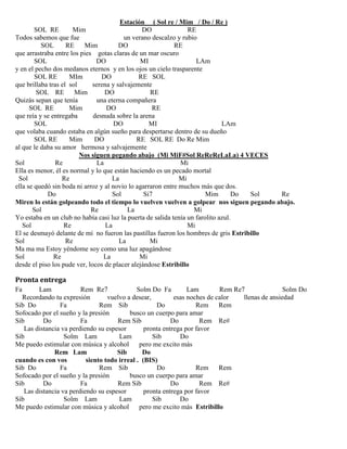 Letras y letras con acordes