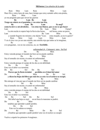 Letras y letras con acordes