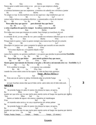 Letras y letras con acordes