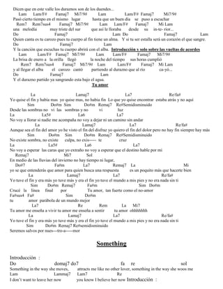 Letras y letras con acordes