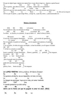 Letras y letras con acordes