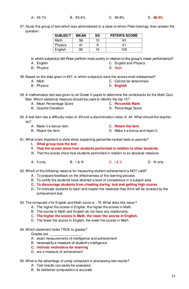 How do you determine which of a group of statements in not correct?