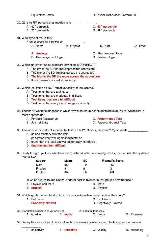 How do you determine which of a group of statements in not correct?