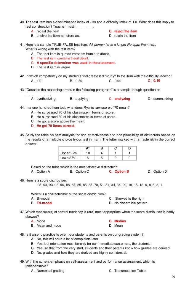 Professional Education Reviewer For Prc Let Or Blept Examination