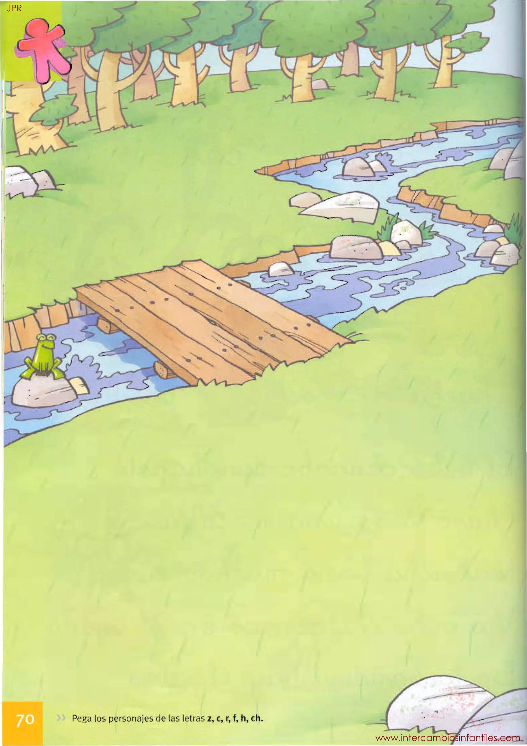 Pega los personajes de las letras z, e, r, f, h, ch.
JPR
www.intercambiosinfantiles.com
 