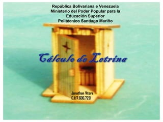 República Bolivariana e Venezuela
Ministerio del Poder Popular para la
Educación Superior
Politécnico Santiago Mariño
 