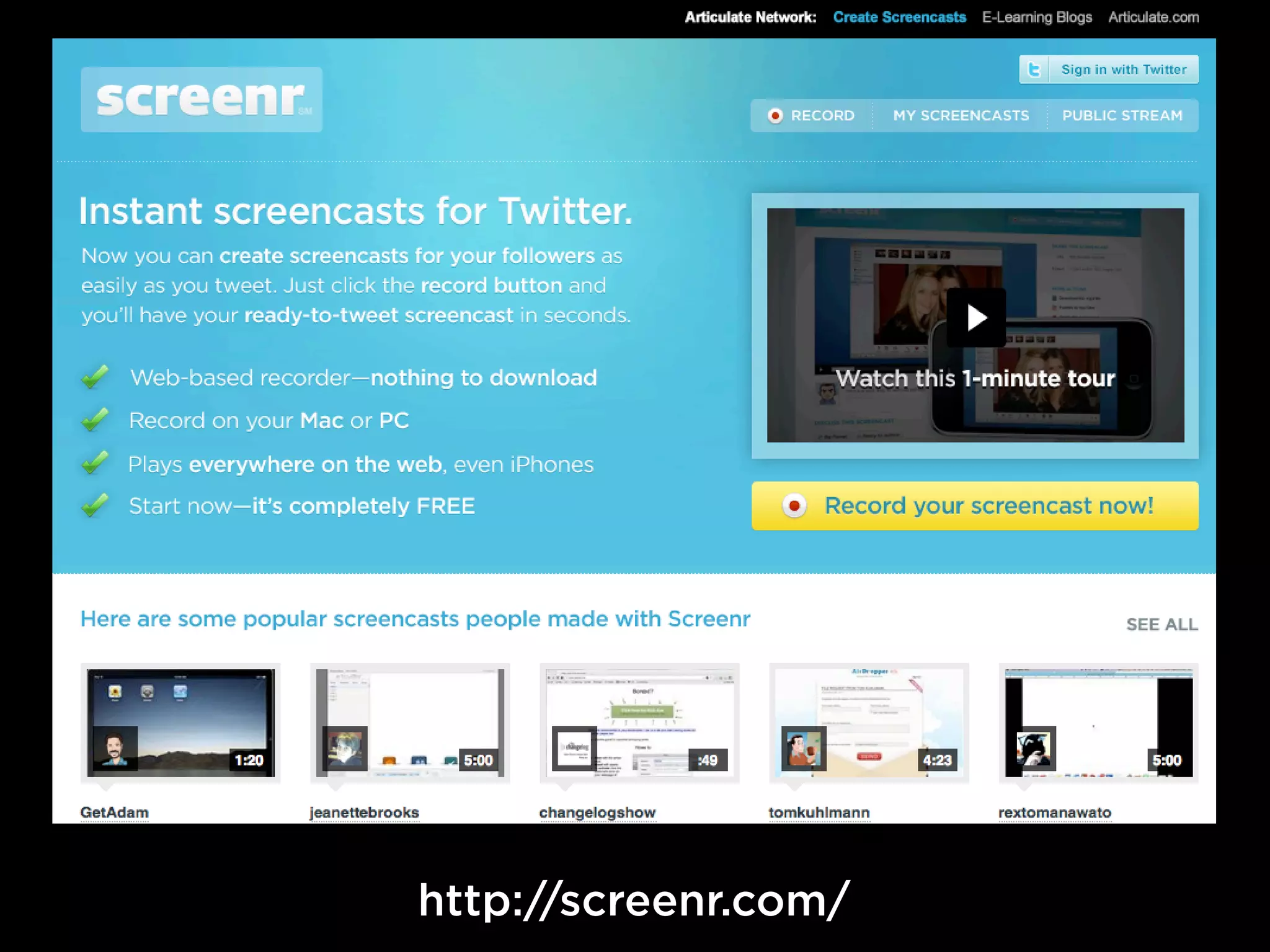 http://screenr.com/
 