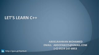 Lets Learn C++
