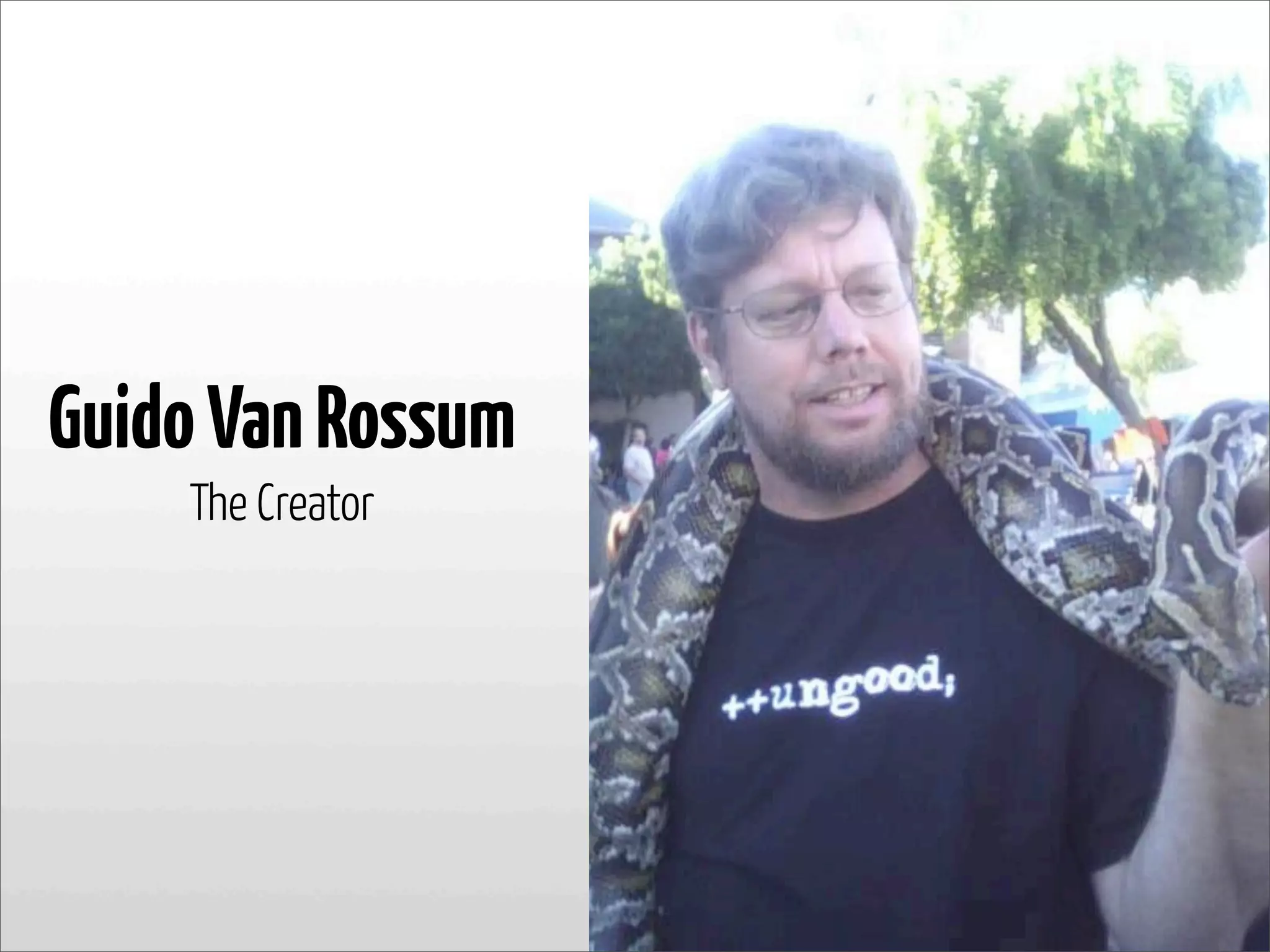 GuidoVanRossum
The Creator
 