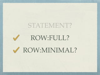 STATEMENT?
ROW:FULL?
ROW:MINIMAL?
 