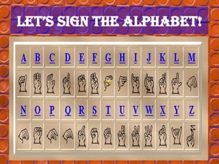 Let's Sign In Let’S Sign The Alphabet! | PPT