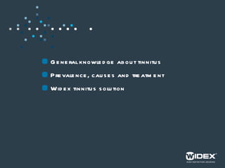 General knowledge about tinnitus Prevalence, causes and treatment Widex tinnitus solution 