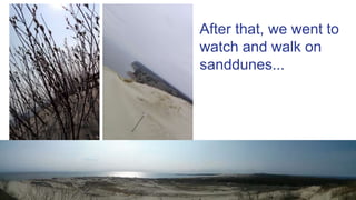 After that, we went to
watch and walk on
sanddunes...
 