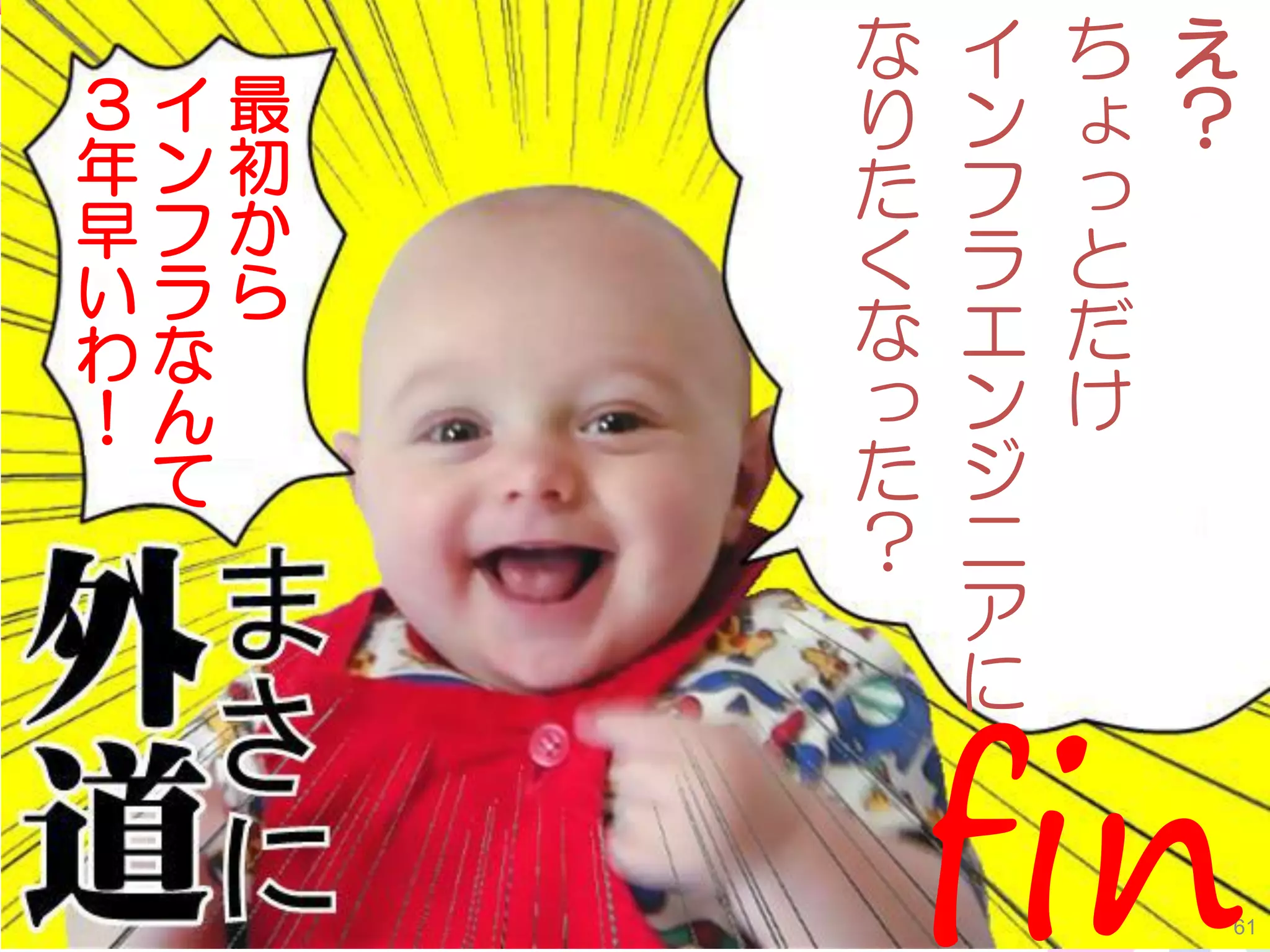 な      イ               ち え
３イ最   り      ン               ょ ？
年ン初   た      フ               っ
早フか
いラら   く      ラ               と
わな    な      エ               だ
！ん    っ      ン               け
 て    た      ジ
      ？      ニ
             ア



       fin
             に


      Copyright © DRECOM Co., Ltd All Rights Reserved.   61
 