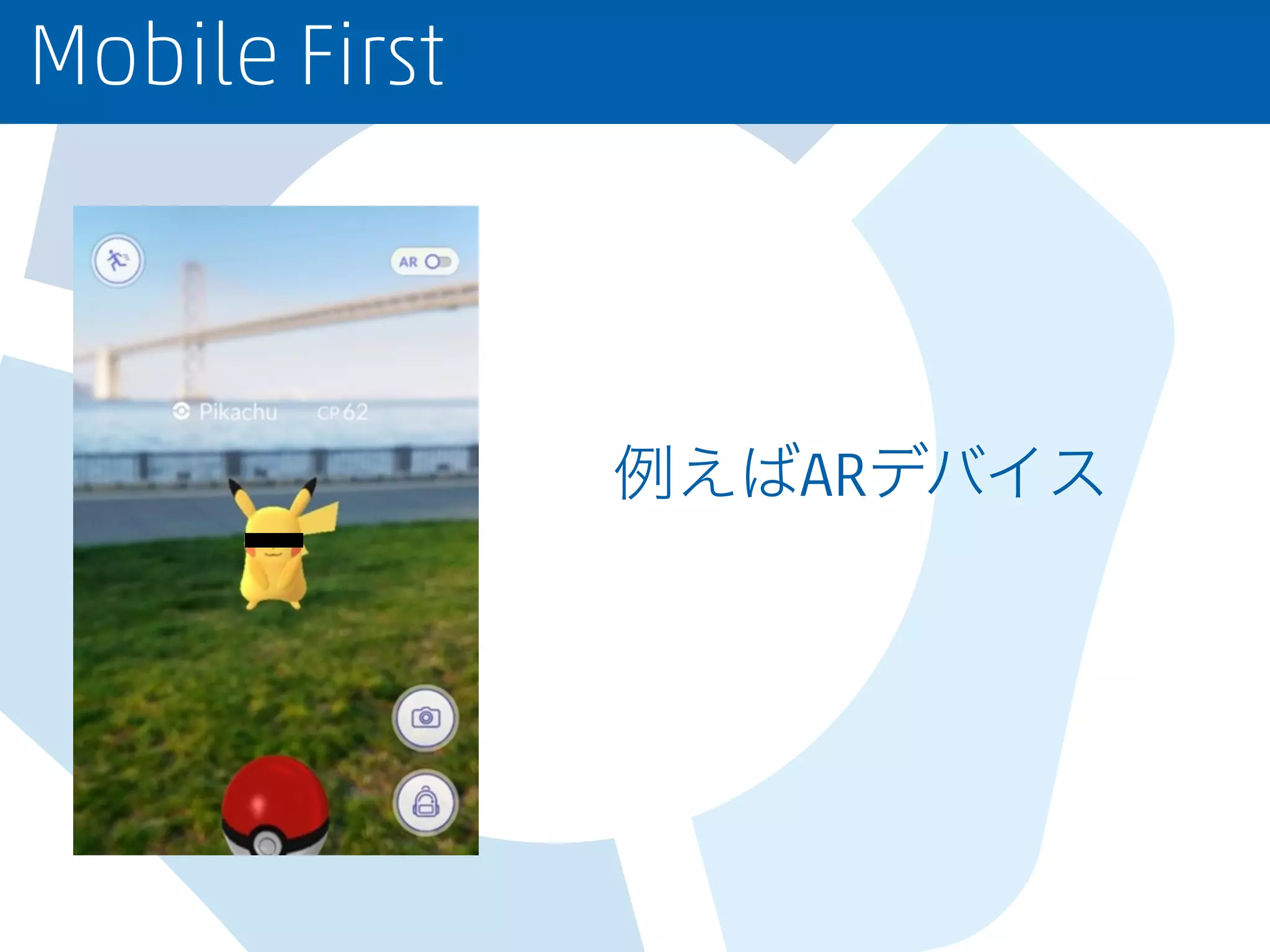 Mobile First
例えばARデバイス
 
