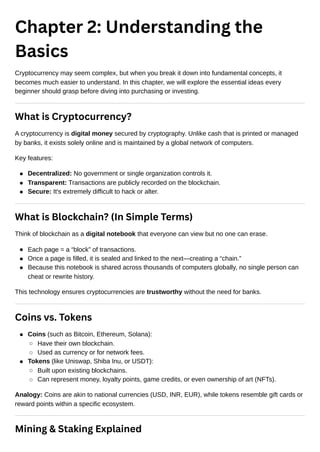 A beginner's Guide to Digital Currency Crypto 🔥 | PDF