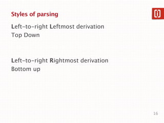 So how will this help
me parse a language?



                        16
 