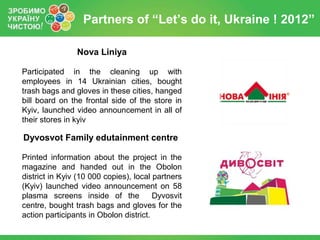 "Let's do it, Ukraine!" partners' support report_eng