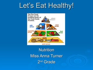 Let’s Eat Healthy! Nutrition Miss Anna Turner 2 nd  Grade 