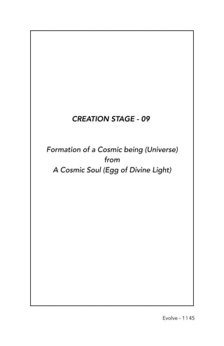 CREATION STAGE - 09
Formation of a Cosmic being (Universe)
from
A Cosmic Soul (Egg of Divine Light)
Evolve - 1 | 45
 
