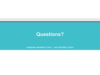 Questions?
 