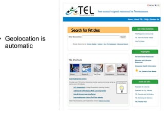 Geolocation is automatic 