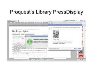 Proquest’s Library PressDisplay 