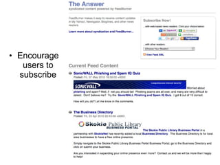 Encourage users to subscribe 