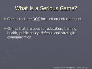 Let’s Get Serious With Games | PPT