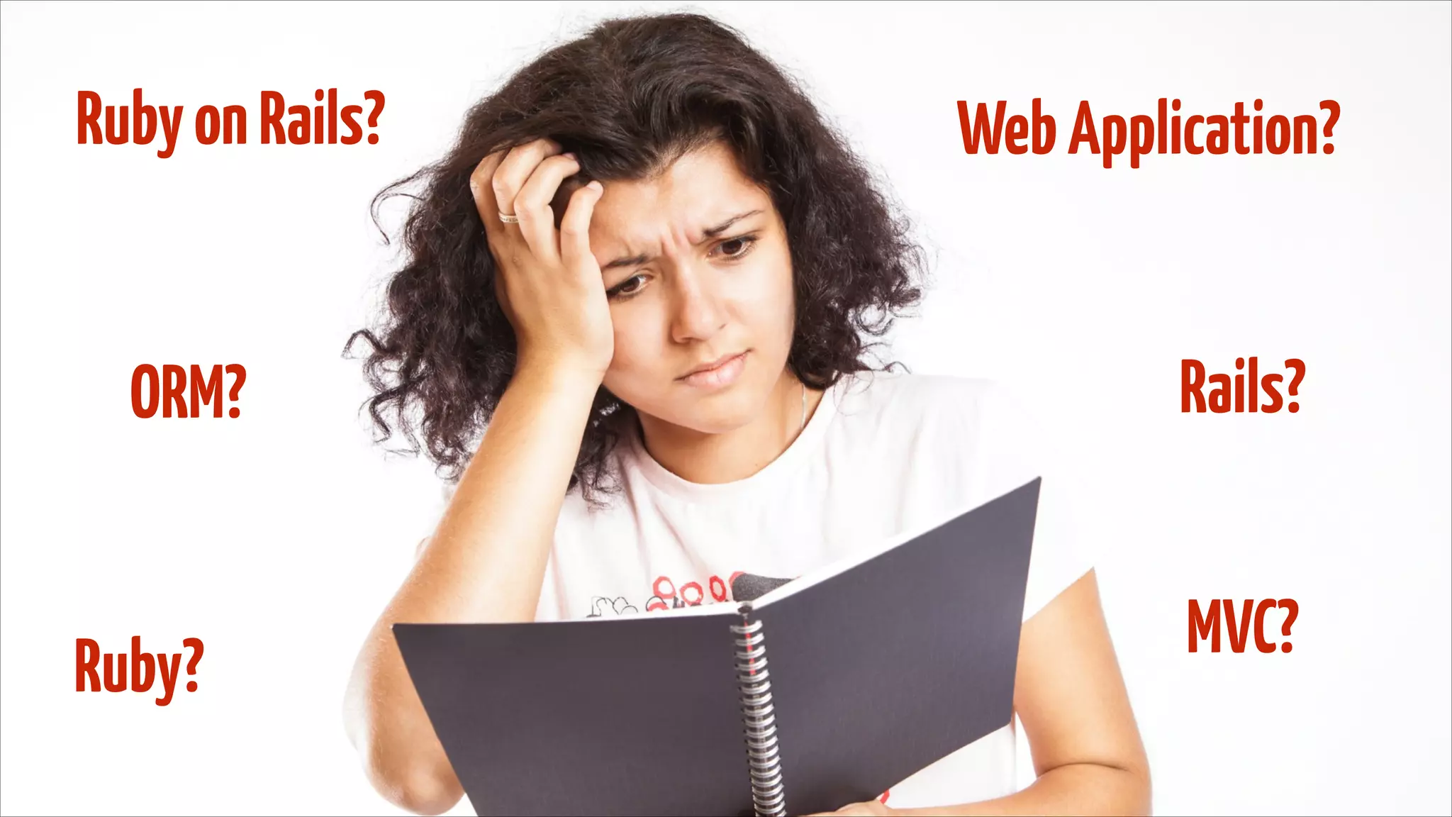 Ruby on Rails?
ORM?
Ruby?
Web Application?
Rails?
MVC?