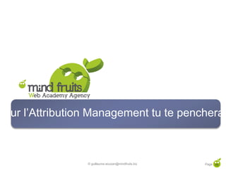 Sur l’Attribution Management tu te pencheras



                © guillaume.eouzan@mindfruits.biz   Page 46
 