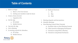 Let's go Virtual-  Guide to Using Zoom for Rotary Clubs
