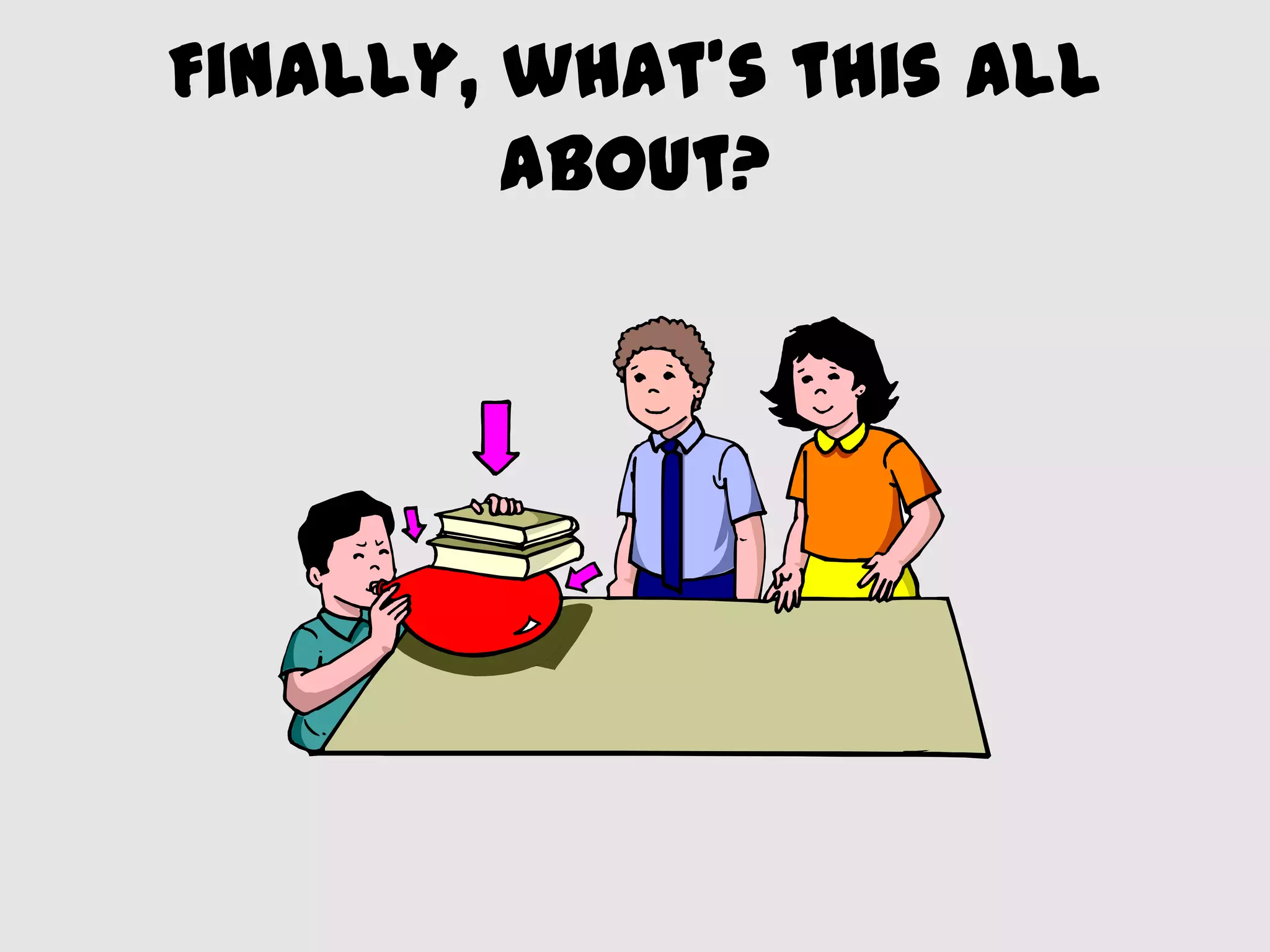 Finally, what’s this all
about?
 