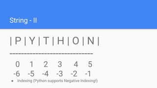 Let's learn python | PPT