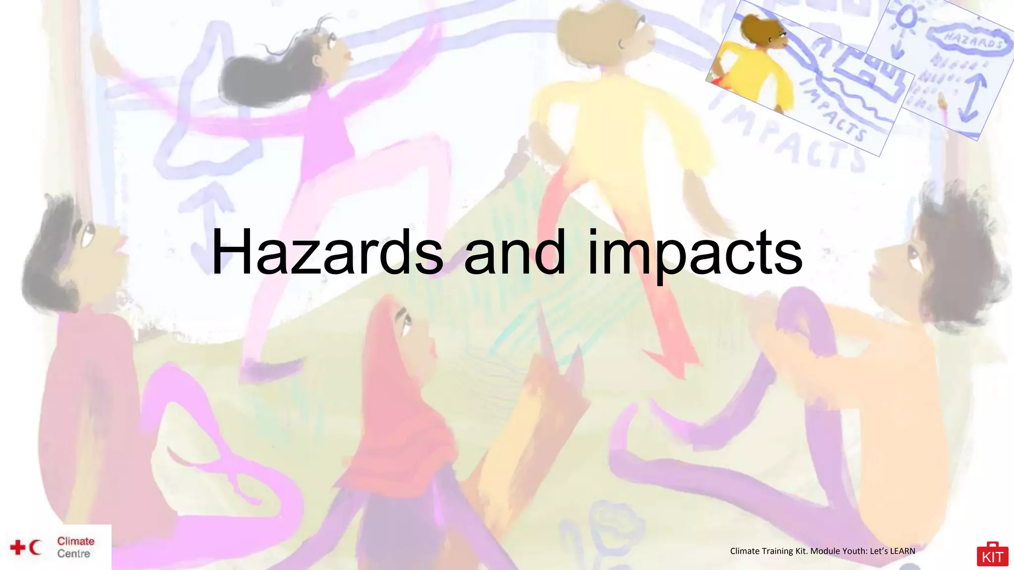 Climate Training Kit. Module Youth: Let’s LEARN
Hazards and impacts
 
