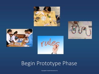 Begin Prototype Phase
Copyright Crowell Interactive Inc
 