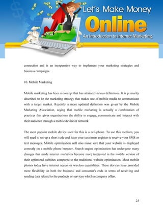 Let's make money online