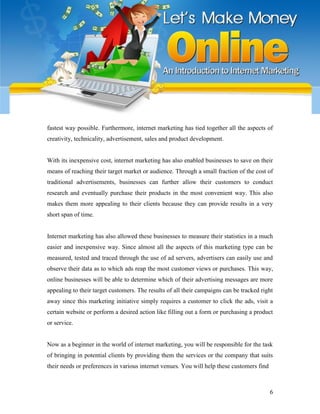 Let's make money online