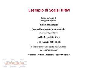 Esempio di Social DRM

 