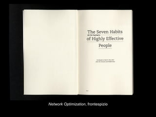 Network Optimization, frontespizio
 