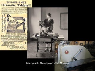 Hectograph, Mimeograph, Ditto Machine
 