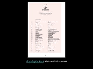 Post-Digital Print, Alessandro Ludovico
 