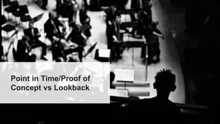 Point in Time/Proof of
Concept vs Lookback
 