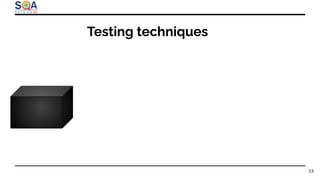 Testing techniques
13
 