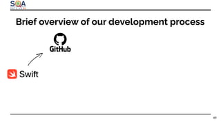 Brief overview of our development process
49
 