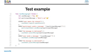 Test example
65
source ﬁle
 