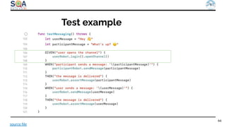 Test example
66
source ﬁle
 