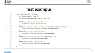 67
source ﬁle
Test example
 