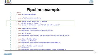 77
Pipeline example
source ﬁle
 