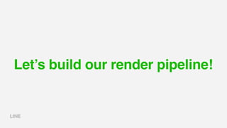 Let’s build our render pipeline!
 